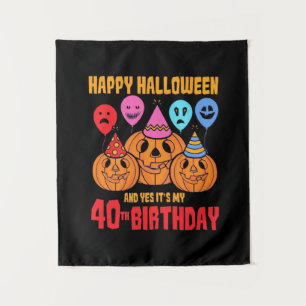 ハロウィン40歳誕生日おめでとう タペストリー