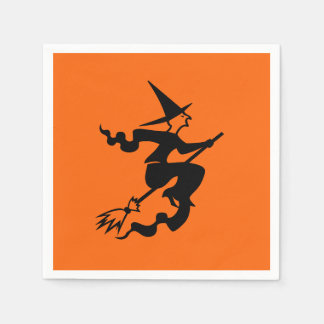 ハロウィン4Nellieの魔法使いのほうきの飛行 スタンダードカクテルナプキン