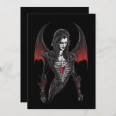 ハロウィン6吸血鬼b怖い怪物ホラー 招待状 (正面/裏面)