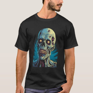 ハロウィン7のホラーなお化けに襲われるゾンビ Tシャツ