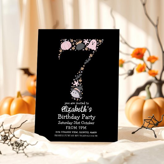 ハロウィン7歳の誕生日 招待状