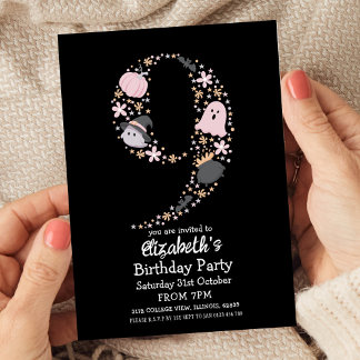 ハロウィン9歳の誕生日 招待状