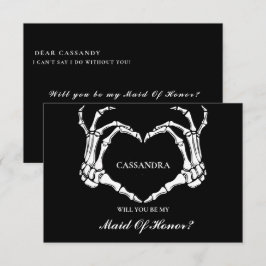 ハロウィン  あなたは私のブライズメイドになってくれますか プロポーズカード 招待状