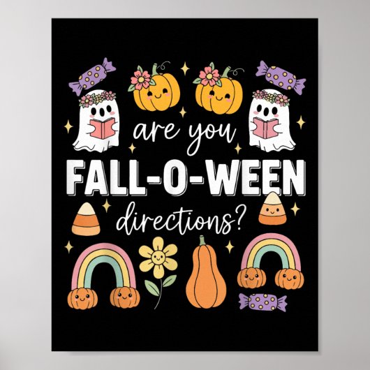 ハロウィン おかしな お茶 Fall O Ween 案内 ポスター (正面)