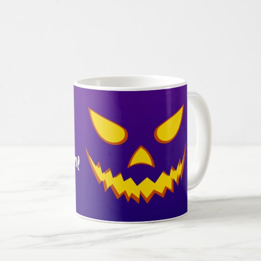 ハロウィン おかめカボチャ コーヒーマグカップ (正面右)