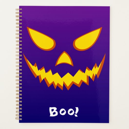 ハロウィン おかめ顔 ジャックオランタン パンプキン プランナー手帳 (正面)