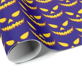 ハロウィン おかめ顔 ジャックオランタン パンプキン ラッピングペーパー