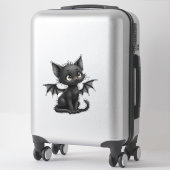 ハロウィン おこりんぼ 黒子猫 コウモリ コスチューム シール (スーツケース)
