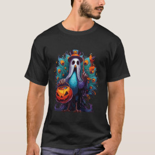ハロウィン おばけくじゃく オバケ お菓子入れ 3 Tシャツ