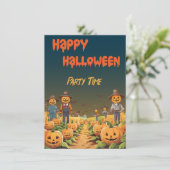 ハロウィン+おばけのかぼちゃパッチパーティー 招待状 (スタンド正面)
