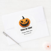 ハロウィン おばけのジャックオーランタン ラウンドシール (封筒)