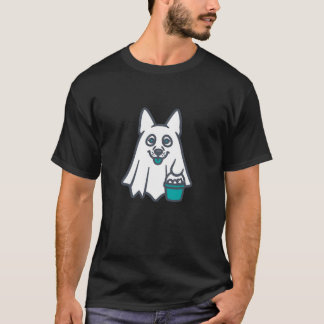 ハロウィン おばけのジャーマンシェパード トリック オア トリート Tシャツ