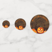 ハロウィン おばけの墓場 テーブルクロス コンフェッティ (正面)