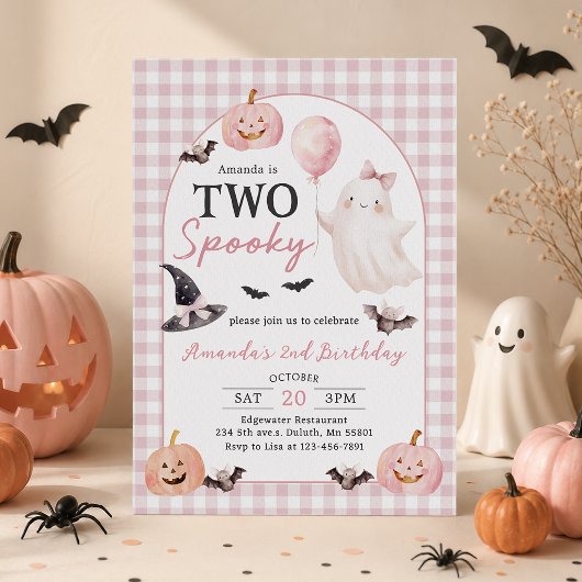 ハロウィン おばけの幽霊 2歳 誕生日 招待状