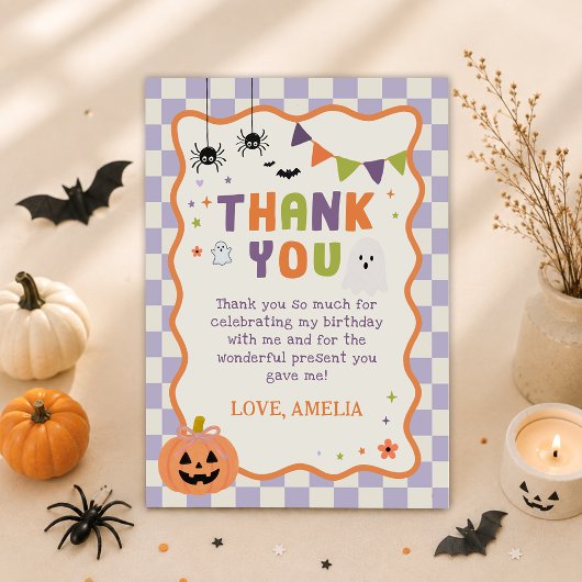 ハロウィン おばけの誕生日お礼カード カード