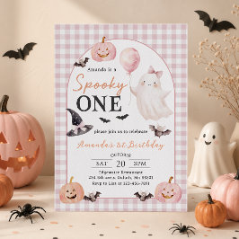ハロウィン おばけの1歳 誕生日 招待状