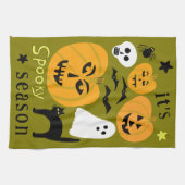 ハロウィン おばけ かぼちゃ コウモリ 秋 キッチンタオル (横)