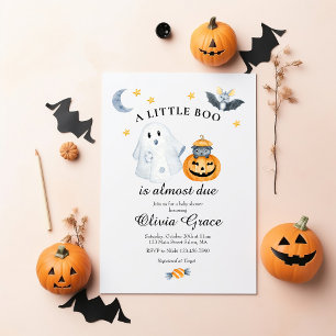 ハロウィン おばけ かぼちゃ リトルブー ベビーシャワー インビテーション