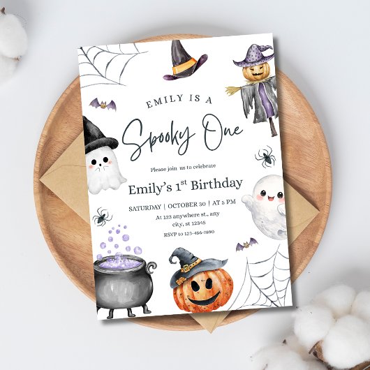 ハロウィン おばけ かぼちゃ 1歳 誕生日 招待状