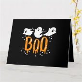 ハロウィン おばけ かわいい カード (黄色い花)