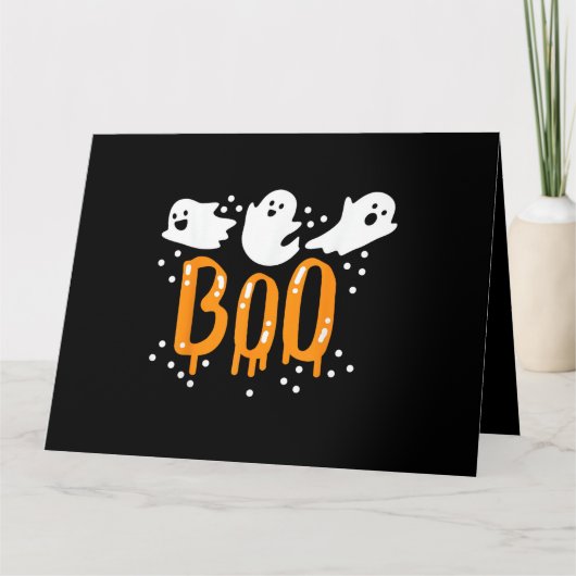ハロウィン おばけ かわいい カード (正面)