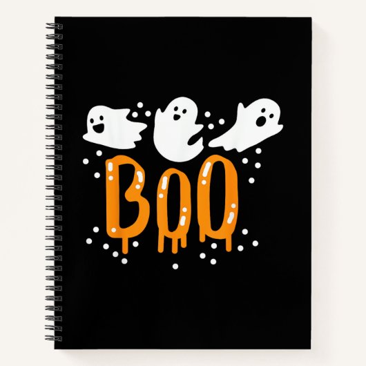 ハロウィン おばけ かわいい ノートブック (正面)