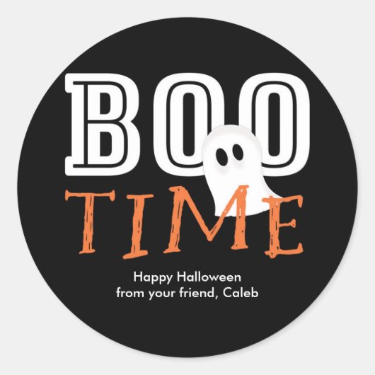 ハロウィン おばけ かわいい パーティーグッズ シール BOO TIME (正面)