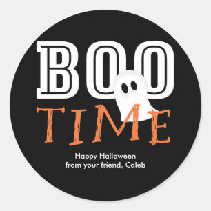 ハロウィン おばけ かわいい パーティーグッズ シール BOO TIME