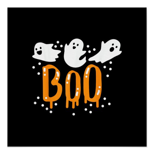 ハロウィン おばけ かわいい ポスター (正面)