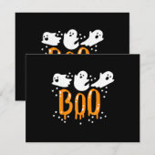 ハロウィン おばけ かわいい 出欠カード (正面/裏面)