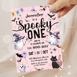 ハロウィン おばけ かわいい 女の子 1歳の誕生日 招待状