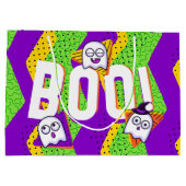 ハロウィン おばけ グリーン パーティーバッグ ラージペーパーバッグ (裏面)