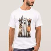 ハロウィン おばけ ジャーマンシェパード Tシャツ (正面)