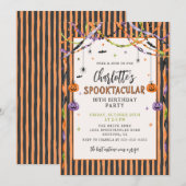 ハロウィン おばけ スプークタクラー 誕生日招待状 招待状 (正面/裏面)