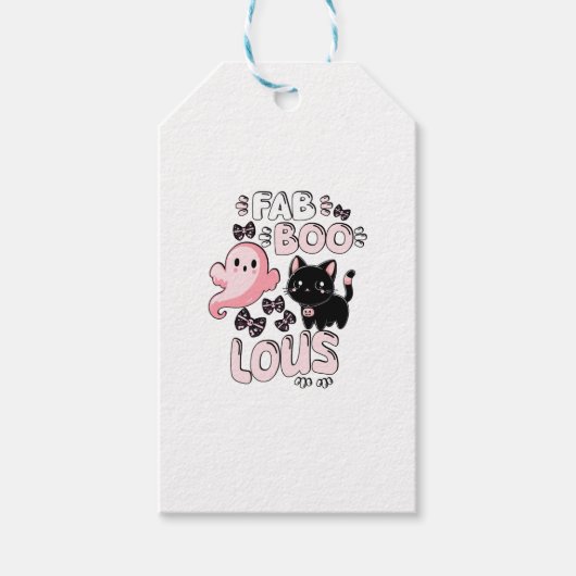 ハロウィン おばけ ネコ グッズ パーカー 可愛い おもしろTシャツ ギフトタグ (正面)