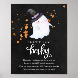ハロウィン おばけ ベビーシャワー Don't Say Baby サイン