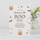 ハロウィン おばけ 子供 誕生日パーティー 招待状 (スタンド正面)