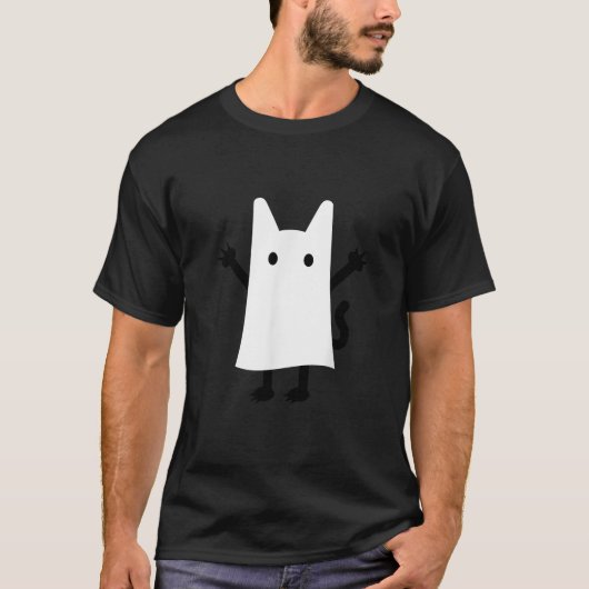 ハロウィン おばけ 子猫 Tシャツ (正面)