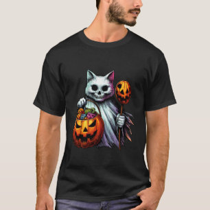 ハロウィン おばけ 猫 キャンディバッグ 1 Tシャツ
