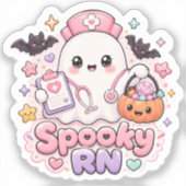ハロウィン おばけ 看護師 メンズ レディース シール (正面)