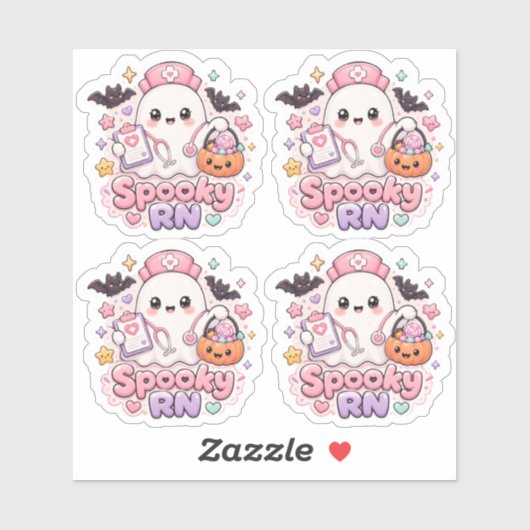ハロウィン おばけ 看護師 メンズ レディース シール (シート)