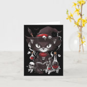 ハロウィン おばけ 黒猫 セイラムの薬局 カード (黄色い花)