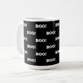 ハロウィン おばけ 黒白 コーヒーマグカップ (正面左)