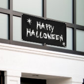 ハロウィン おばけ 黒白 スケルトン バナー 横断幕 (ビルの外側)