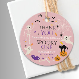 ハロウィン おばけ 1歳の誕生日 お礼 ピンク フェイバータグ