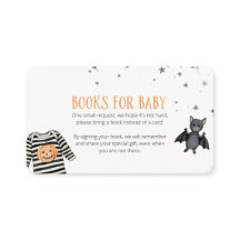 ハロウィン おむつお披露目会向け "Our Little Boo" ベビー本カード