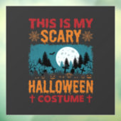 ハロウィン おもしろい 墓場 月 グラフィック ウィンドウサイン (シート3)