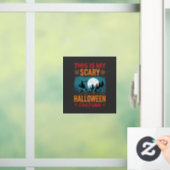 ハロウィン おもしろい 墓場 月 グラフィック ウィンドウサイン (ホーム)