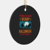 ハロウィン おもしろい 墓場 月 グラフィック セラミックオーナメント (右)