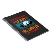 ハロウィン おもしろい 墓場 月 グラフィック ノートブック (右側)